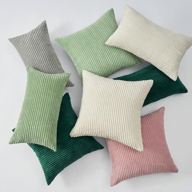 Thumbnail 5 de Topfinel Fundas de Cojines Pana 40x40 Verde Salvia 🛋