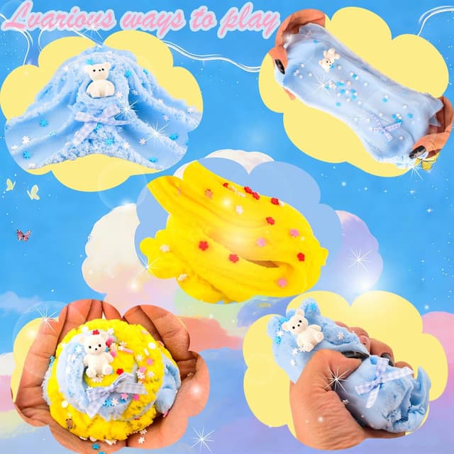 Thumbnail 4 de Cute Stuff 4 Pack Cloud Slime Kit for Kids