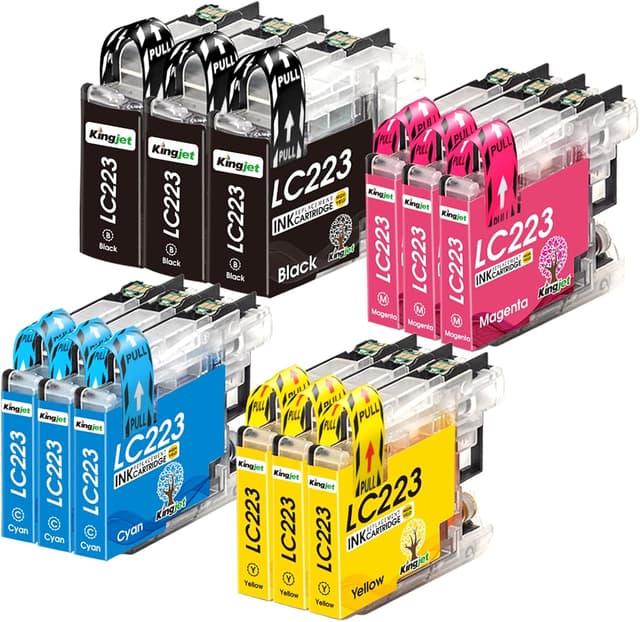 Detalle de KINGJET LC223 Cartouches 12 Pack đź–¨