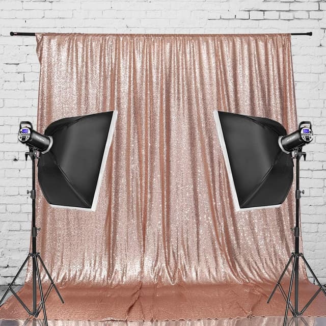 Thumbnail 5 de Sequin Backdrop Rose Gold 183x243cm