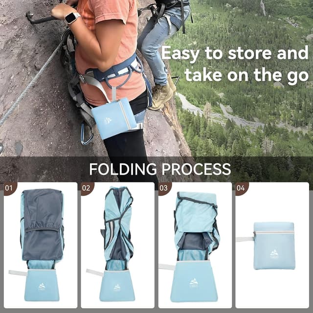 Thumbnail 6 de UTIAMIAOGONGO 15L petit sac à dos de randonnée pliable léger (bleu clair)