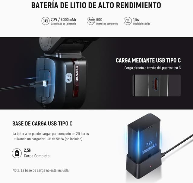 Thumbnail 5 de NEEWER Z2PRO-N 76Ws Speedlite TTL para Nikon