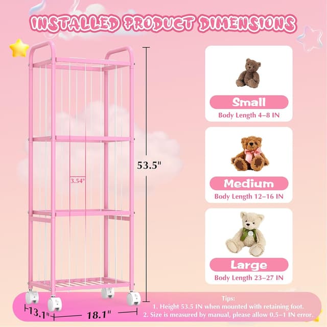Thumbnail 1 de Oneyus Stuffed Animal Storage 53.5 in