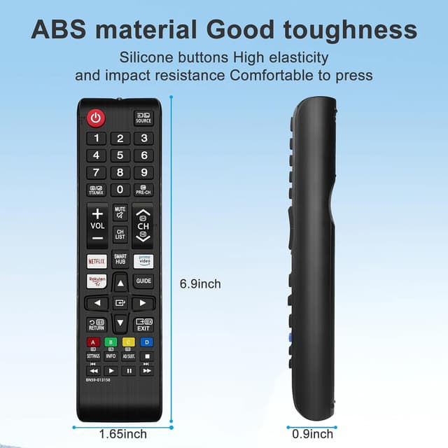 Detalle 2 de QINCINA 2 Pack Universal TV Remote for Samsung Smart TVs (IR) – Replacement with Netflix & Prime Video Buttons