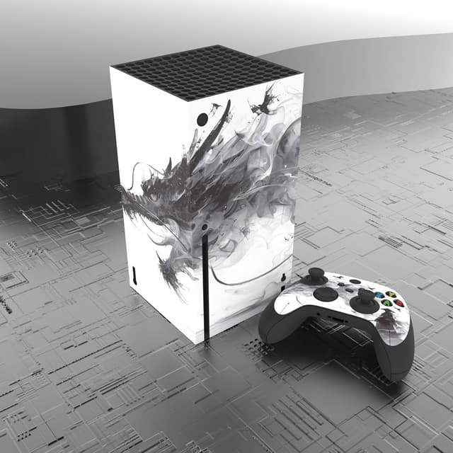 Detalle 2 de playvital Custom Vinyl Skins for Xbox Series X (Mistborn Dragon) – Console & Controller Wrap Decal Stickers