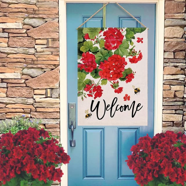 Thumbnail 4 de Covido Welcome Summer Geranium House Flag 28 x 40 🏡