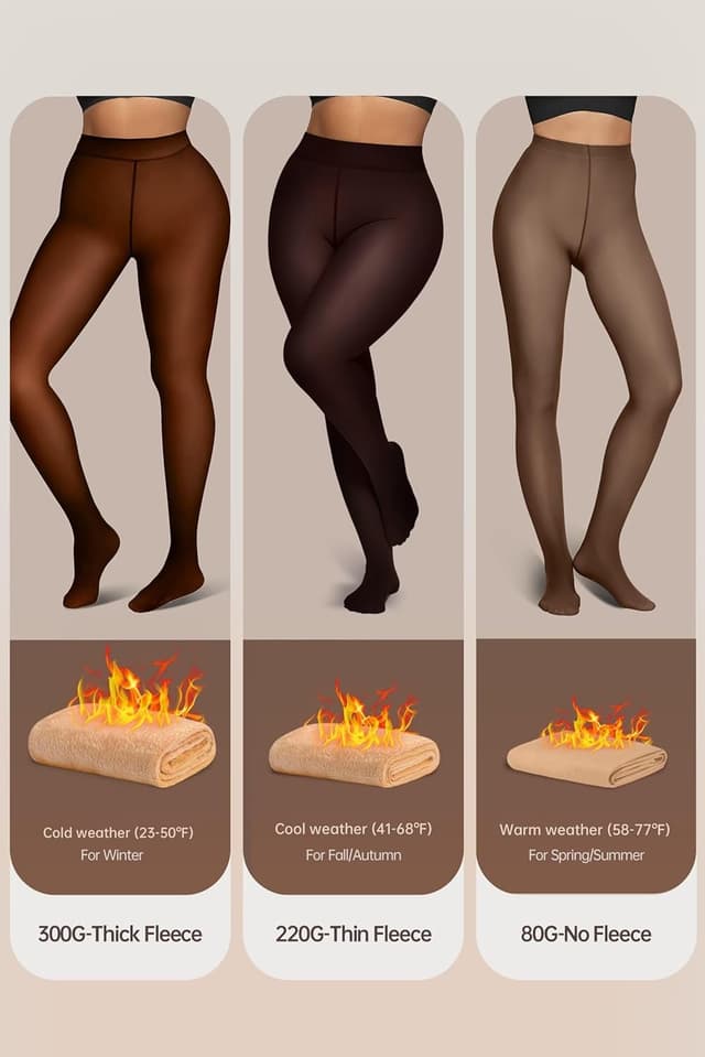 Thumbnail 3 de Vertvie 2-Pair Fleece Lined Tights