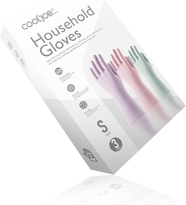 Thumbnail 4 de COOLJOB Small Reusable Rubber Gloves, 3 Pairs