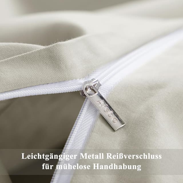 Detalle 2 de Aisbo Bettwäsche 200x200 Beige