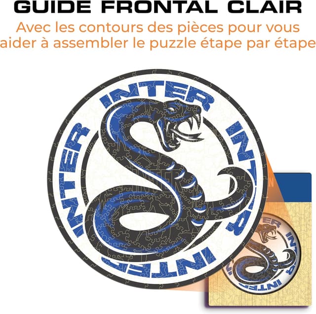 Thumbnail 6 de Iconic Puzzles Inter Snake, puzzle en bois sous licence officielle (150 pièces) – taille S