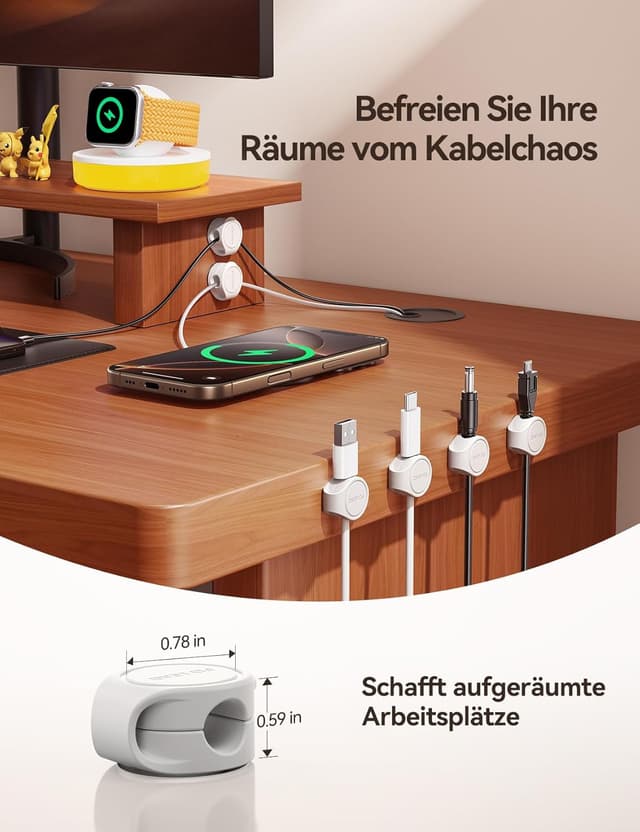 Thumbnail 5 de FLYLEAD 8er Silikon Kabelhalter — Kabelmanagement