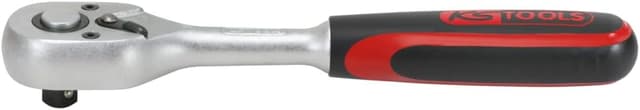 Detalle de KS Tools 922.1590 Cricchetto reversibile 1/4 Ultimate a 72 denti rosso/nero