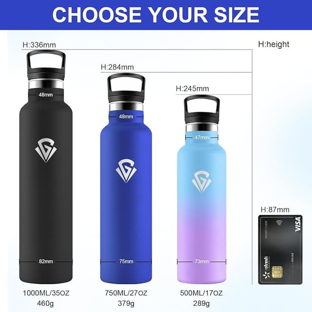 Thumbnail 4 de Botella Agua 750 ml acero inoxidable doble pared 🚰