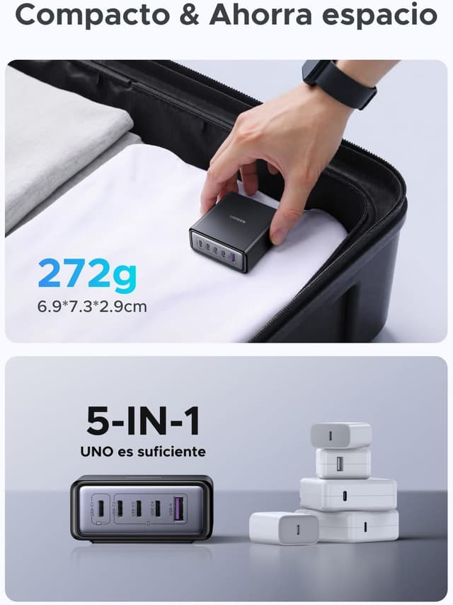 Thumbnail 4 de UGREEN Cargador USB C 65W 💻 Compatibilidad con iPhone 16-8 y más