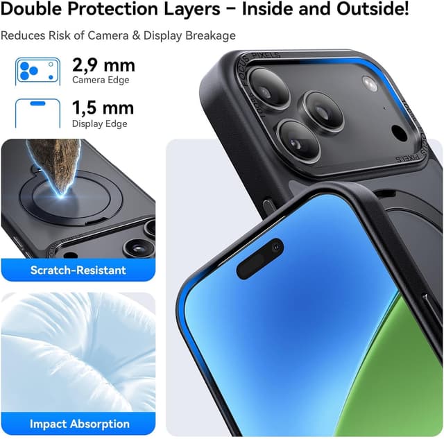 Thumbnail 4 de Peerock 360° Spin Magnetic Stand for iPhone 17 Pro 6.3"