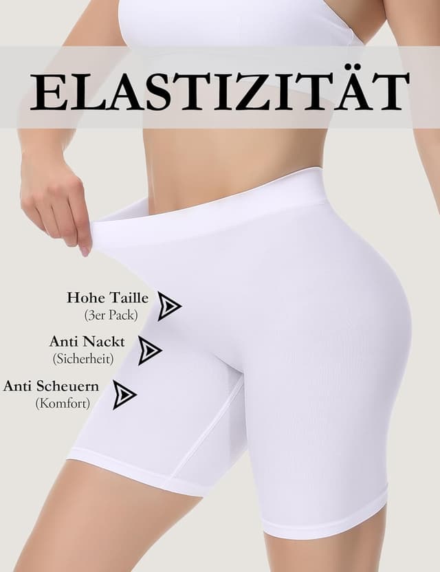 Detalle 2 de Radlerhose Damen Kurz 3er Pack