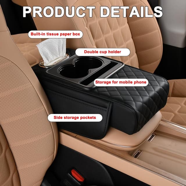 Thumbnail 2 de CMANLNYK Multifunctional Car Armrest Storage Box