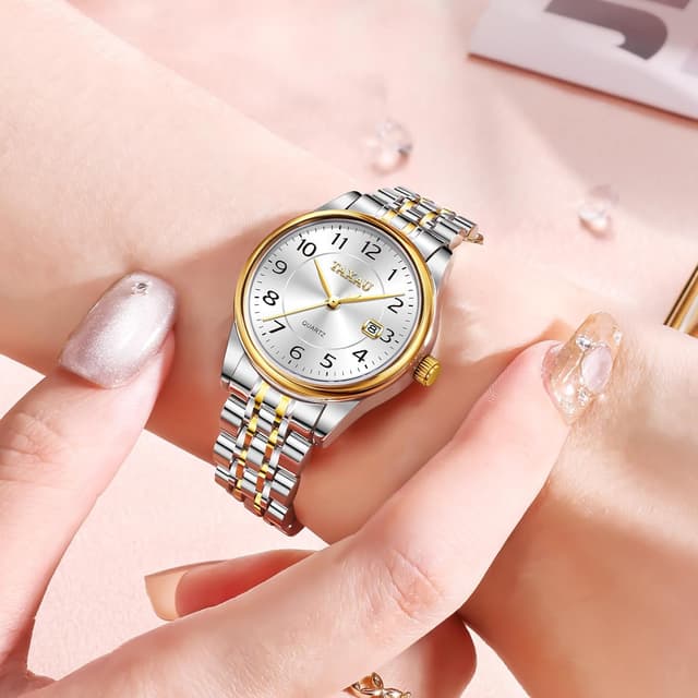 Detalle de Taxau Uhren für Frauen Arabische Ziffern Kleines Zifferblatt Easy Read Damenuhren Einfacher Stil Datum Edelstahl wasserdichte Uhren für Frauen Reloj para Mujer
Taxau Uhren für Frauen Arabische Ziffern Kleines…