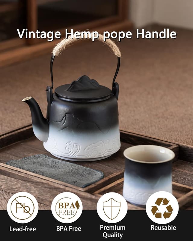 Detalle 2 de ZENS Vintage Japanese Teapot (1000 ml) with Built-in Infuser