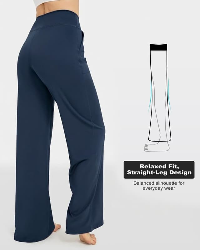 Detalle de Zylioo Tall Women Flared Leggings (Extra Long Boot Cut Yoga Pants) with Pockets