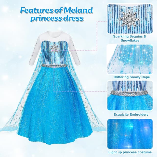 Thumbnail 2 de Meland Prinzessin Kleid Mädchen 8‑teilig