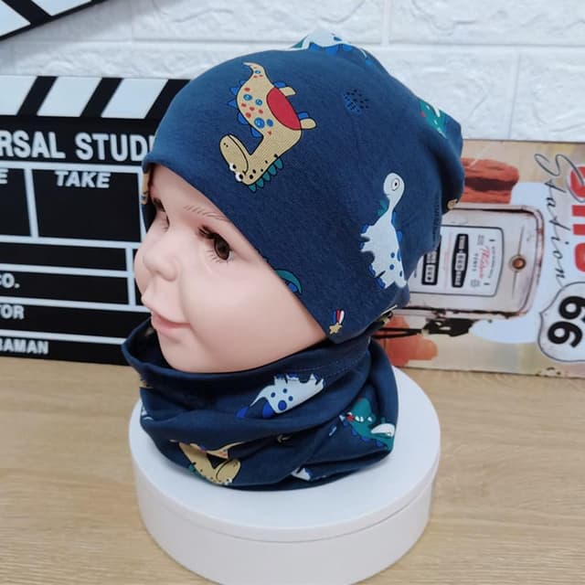 Detalle de Uniyoung Baby Cotton Beanie Hat and Collar Scarf Set (Kids Warm Skull Cap Set)