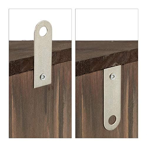 Detalle 2 de Relaxdays Comedero para Ardillas de Madera, Marrón Oscuro 🐿