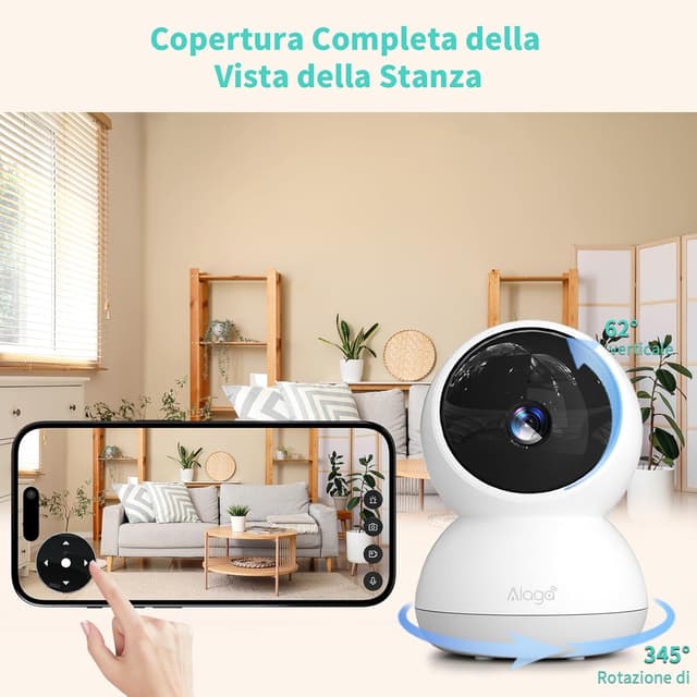 Detalle de Alaga 3K Telecamera WiFi interno 5MP