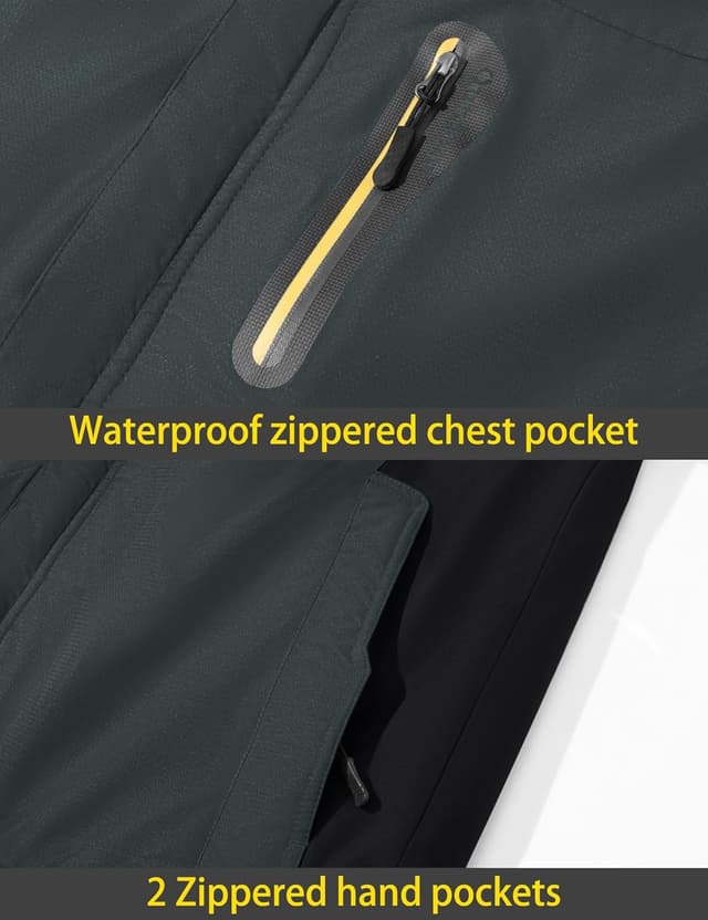 Thumbnail 5 de TACVASEN Men's Winter Ski Jacket Waterproof Hooded