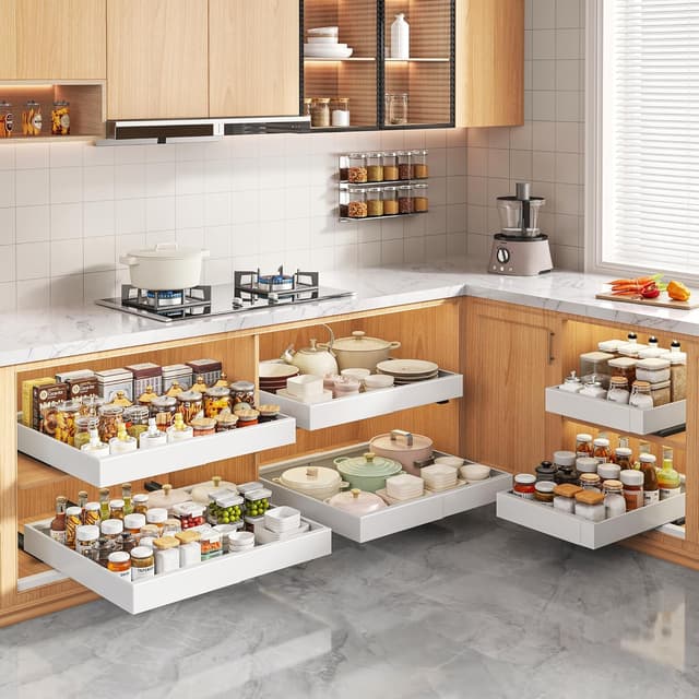 Thumbnail 6 de Seinloes 2-Pack Pull-Out Cabinet Organizers with 21" Depth