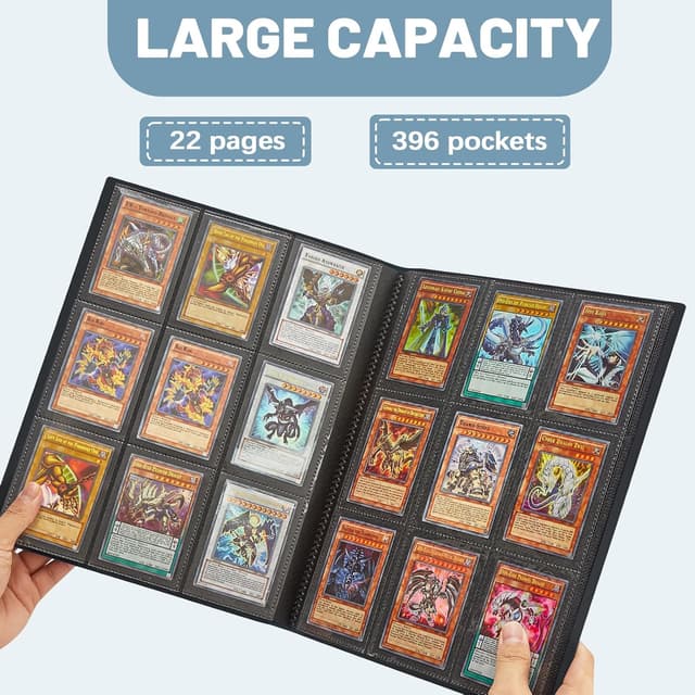 Detalle de Lictin 9-Pocket Trading Card Album (396 pockets) – black card binder for trading card games