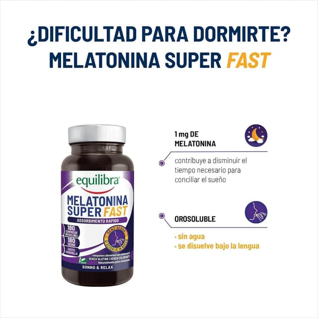 Thumbnail 1 de Equilibra Melatonina Superrápida 🍵, Comprimidos Solubles Veganos 180