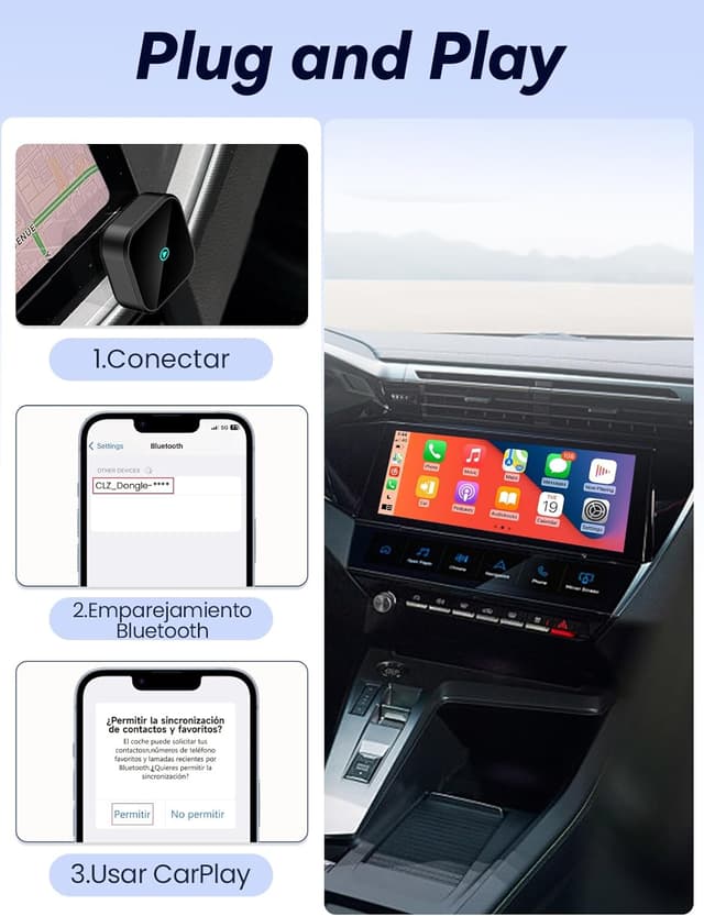Thumbnail 3 de TINAZEOK T3 Mini CarPlay inalámbrico