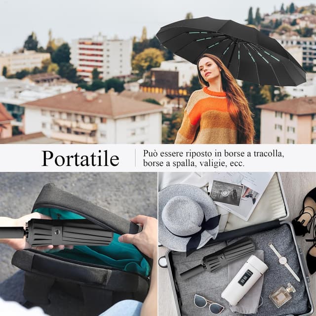 Thumbnail 5 de LENDOO Ombrello compatto 16 stecche