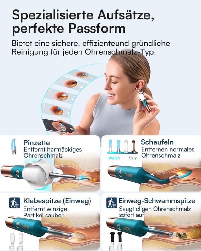 Detalle 1 de BEBIRD EarSight Ultra 5G Ohrreiniger