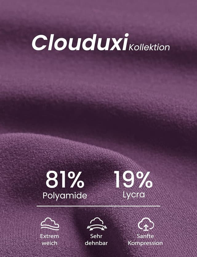 Detalle de BAYDI Clouduxi High Waist Sport-Leggings Damen (blickdicht, 7/8) – Yoga- & Loungehose