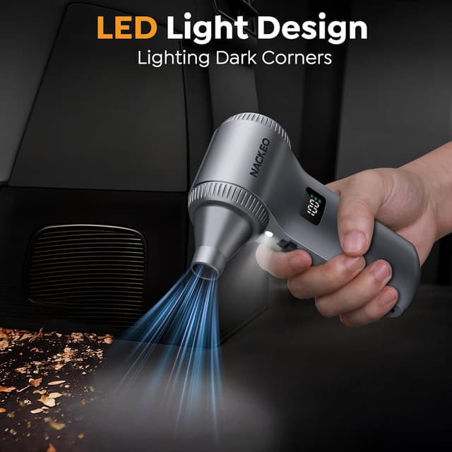 Thumbnail 4 de NACKEO Electric Air Duster K100 (cordless, up to 230,000 RPM) with LED light, display and stepless speed control