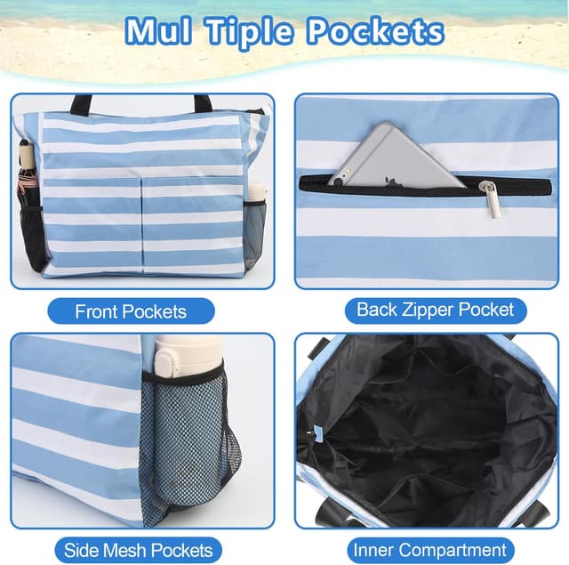 Detalle 1 de TAHAVICE extra large beach tote bag