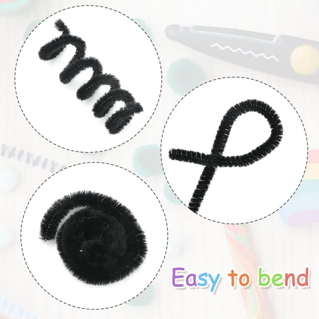 Thumbnail 3 de G2PLUS Black Pipe Cleaners 30cm for Craft