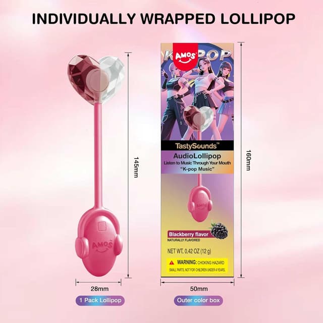 Thumbnail 6 de Amos Música Piruleta Zarzamora Fresa 1 unidad