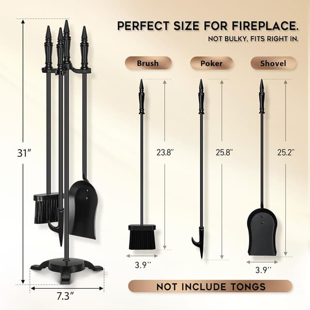 Thumbnail 2 de FEED GARDEN Fireplace Tools Set 31 Inch