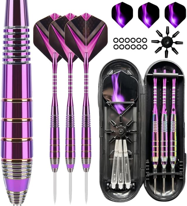 Detalle de Steel Tip Darts Set (3 Pack) with Aluminium Shafts and Darts Case