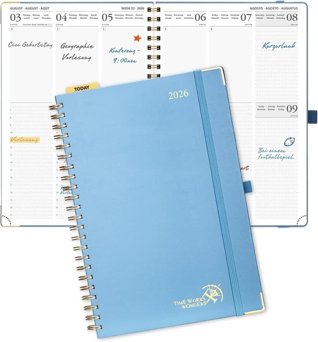 Detalle de POPRUN Kalender 2026 A4 Wochenplaner 📘