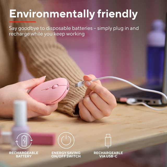 Thumbnail 4 de Trust Puck Ratón Inalámbrico Recargable Bluetooth 2.4 GHz