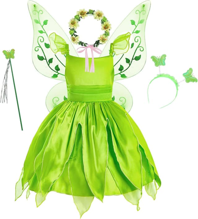 Detalle de YOSICIL Verde Pixie Vestido Princesa