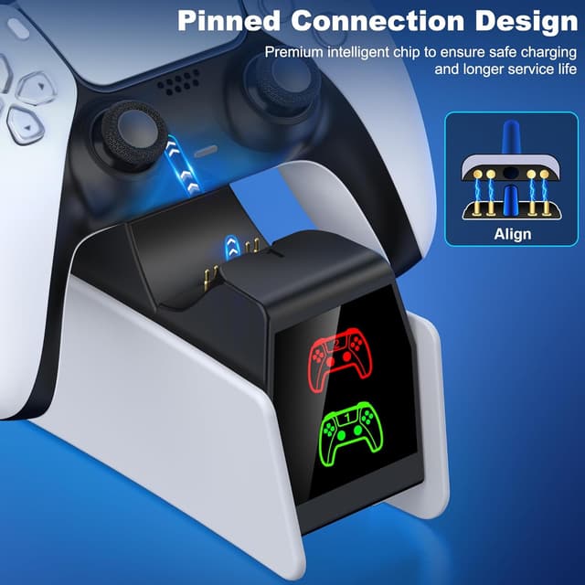 Thumbnail 4 de GAMSINGY PS5 Controller Ladestation 2–3 Std