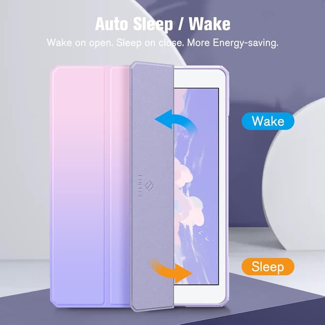 Detalle de Fintie Hybrid Hülle für 10,2 Zoll iPad (9./8./7. Gen) mit Stifthalter – stoßfeste Schutzhülle Fantacy Ombre