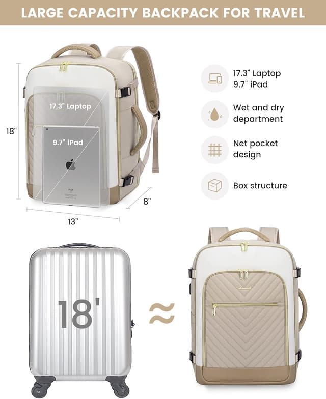 Thumbnail 5 de LOVEVOOK Large Travel Backpack 40L