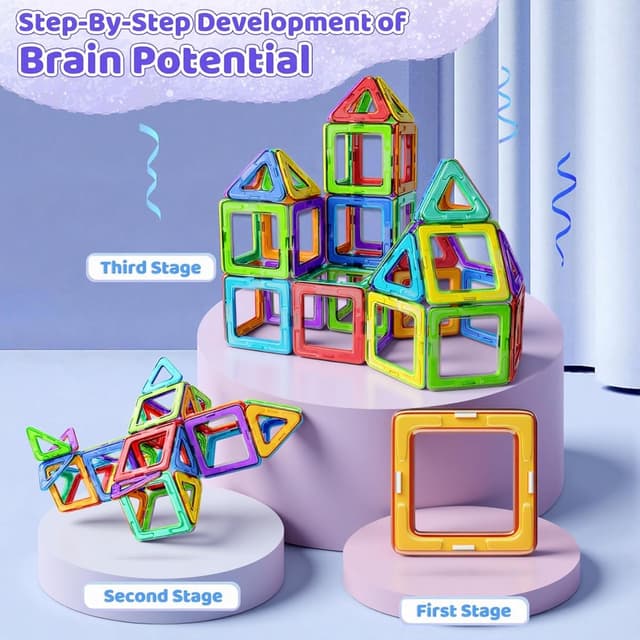 Thumbnail 3 de CoolJOY Magnetische Bausteine 40 Teile