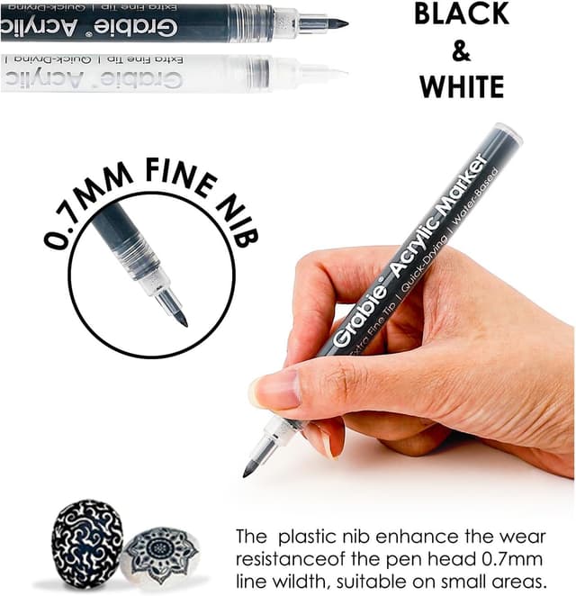 Detalle 1 de Grabie Set di pennarelli acrilici 0,7 mm